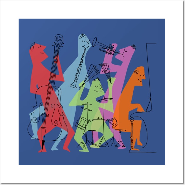 Modern Jazz Quintet Wall Art by LittleBunnySunshine